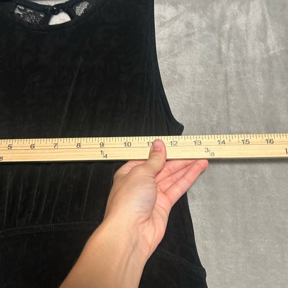 Free People Gothic Witchy Knee Length Dress Women’s Small Black Keyhole Lace - Picture 6 of 7